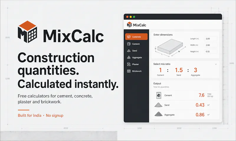 Cement & Concrete Calculator screenshot 1