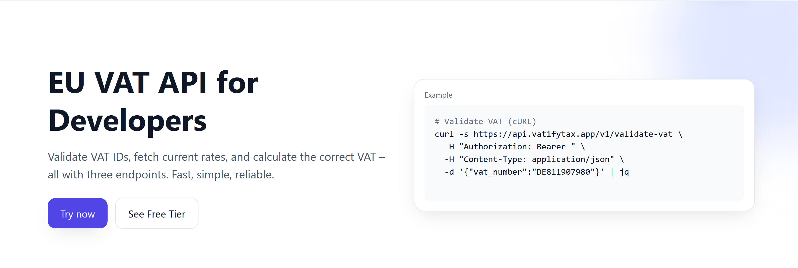 Média Vatify - L'API VAT UE simple - API VAT UE simple - Valider, calculer et rester conforme 1