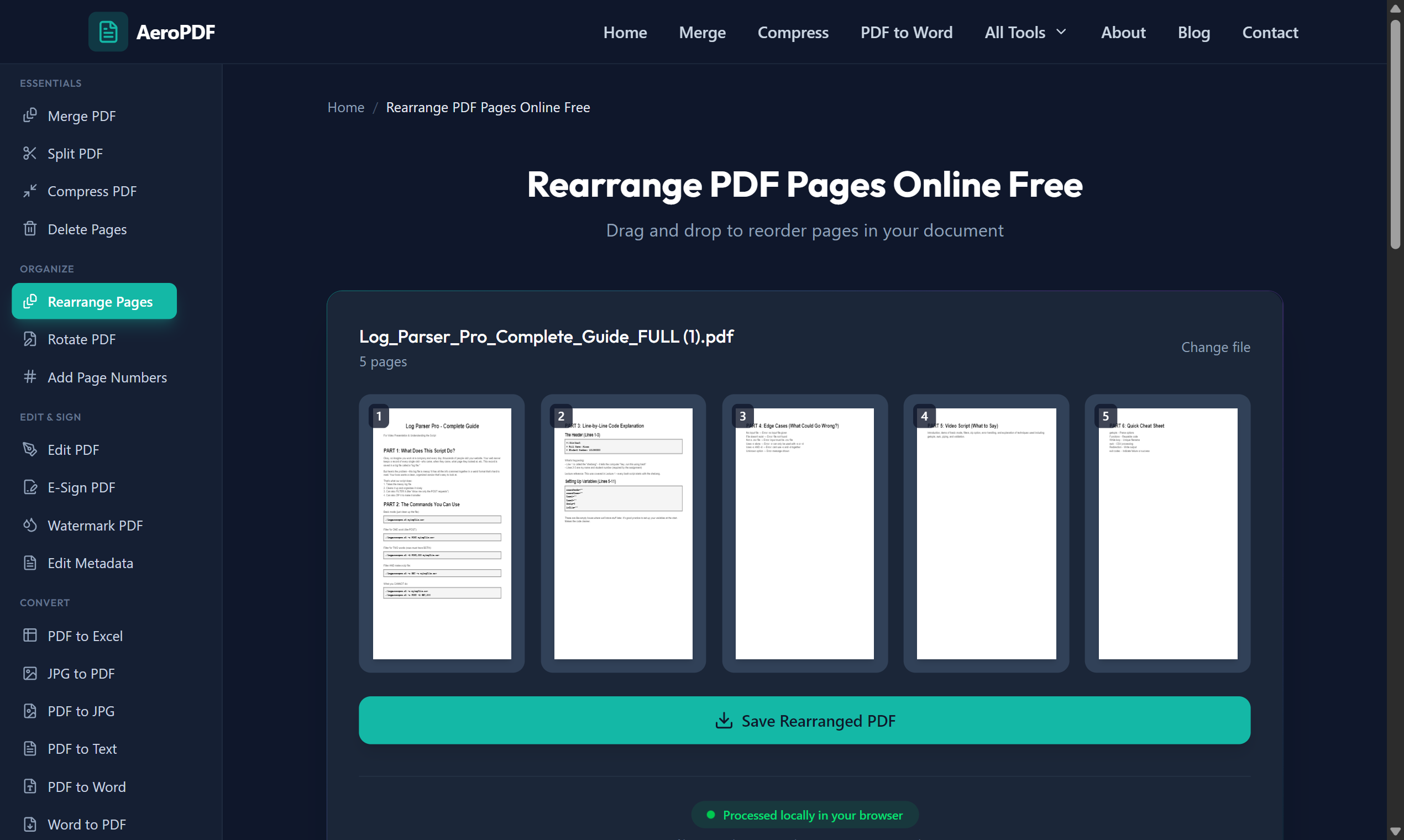 AeroPDF - Screenshot 4 showing product features and functionality