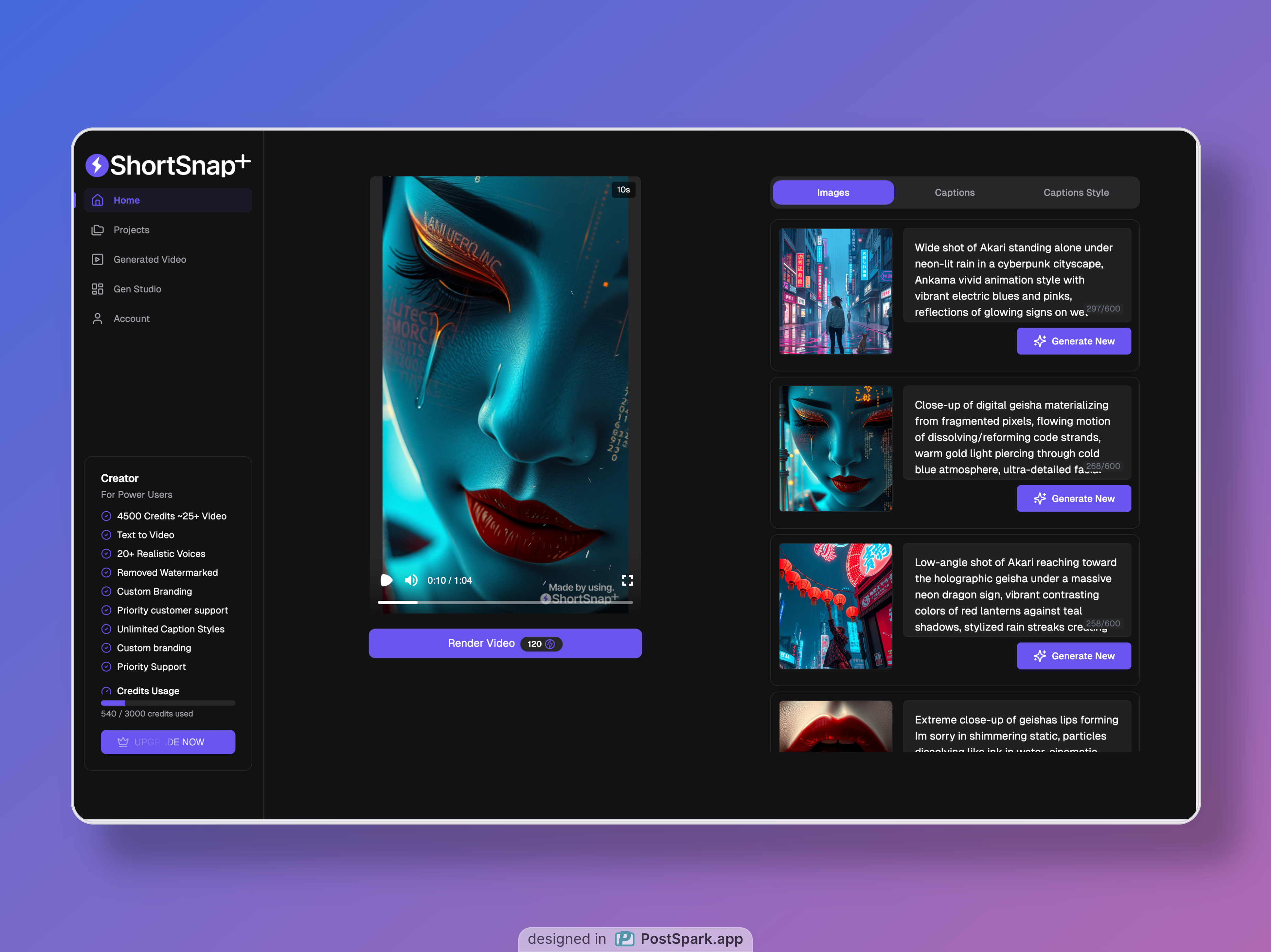 Shortsnap - Generare video infiniti in pochi secondi media 4