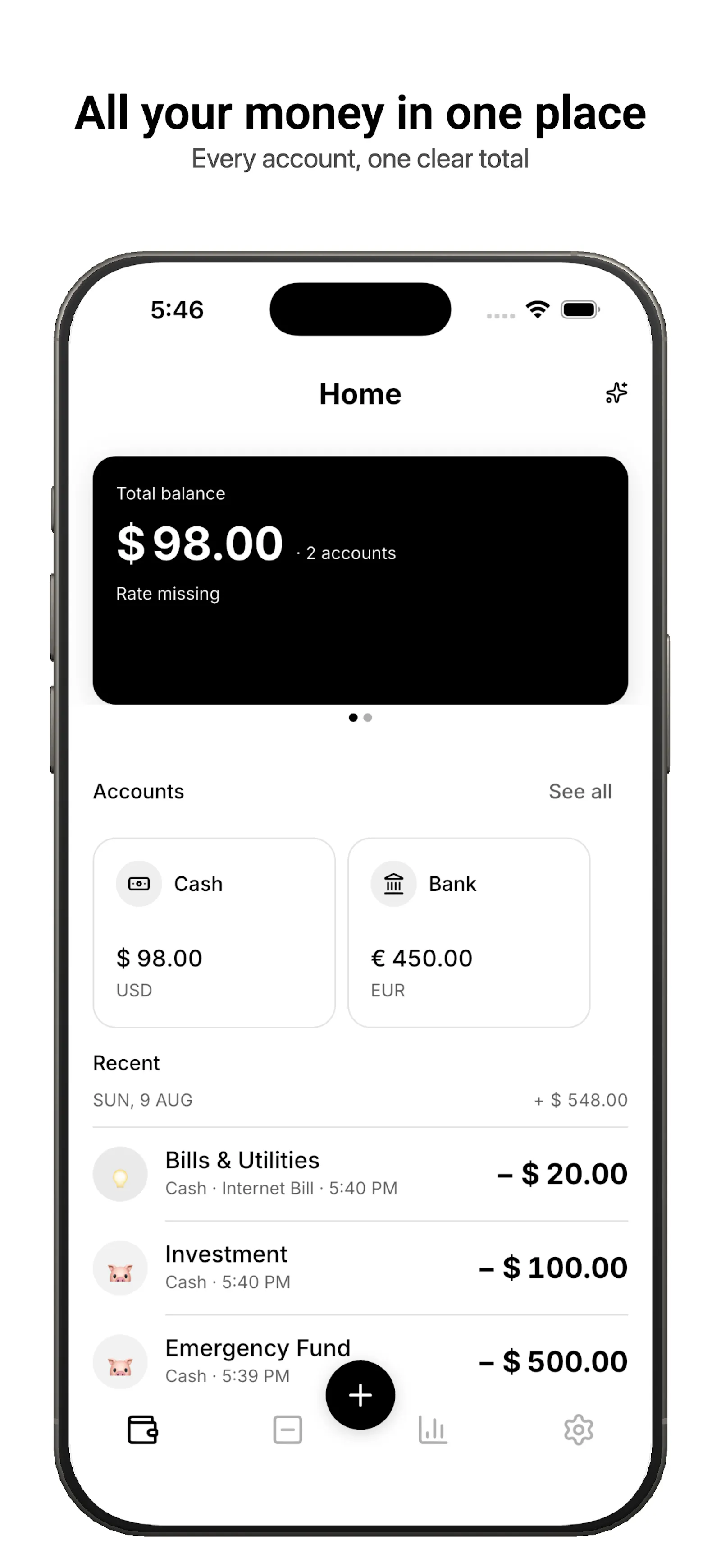 Saldo - Personal Finance screenshot 1