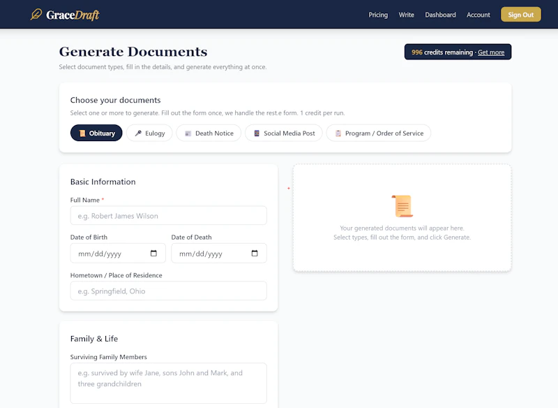 GraceDraft screenshot 2