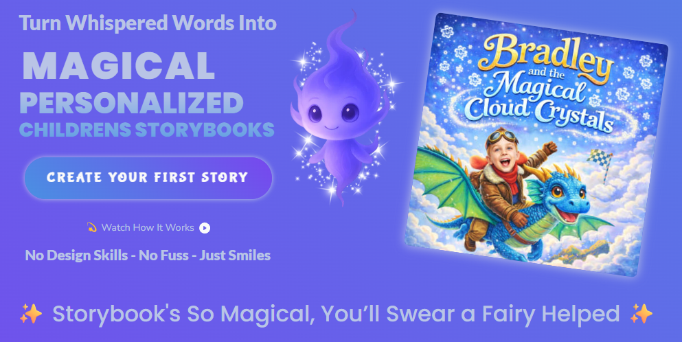 KidWhispers - Personalized Kids Books - Main product screenshot demonstrating key features and user interface