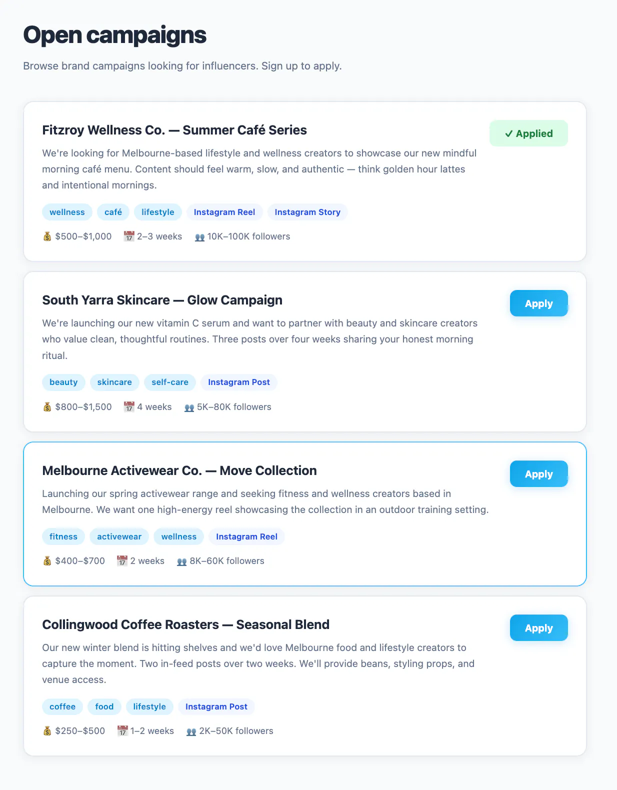 VIRA — Find influencers who actually fit gallery image
