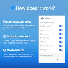 Lakera Chrome Extension: Protege tus datos de la revelación no deseada de ChatGPT con la seguridad del navegador con inteligencia artificial de Lakera.