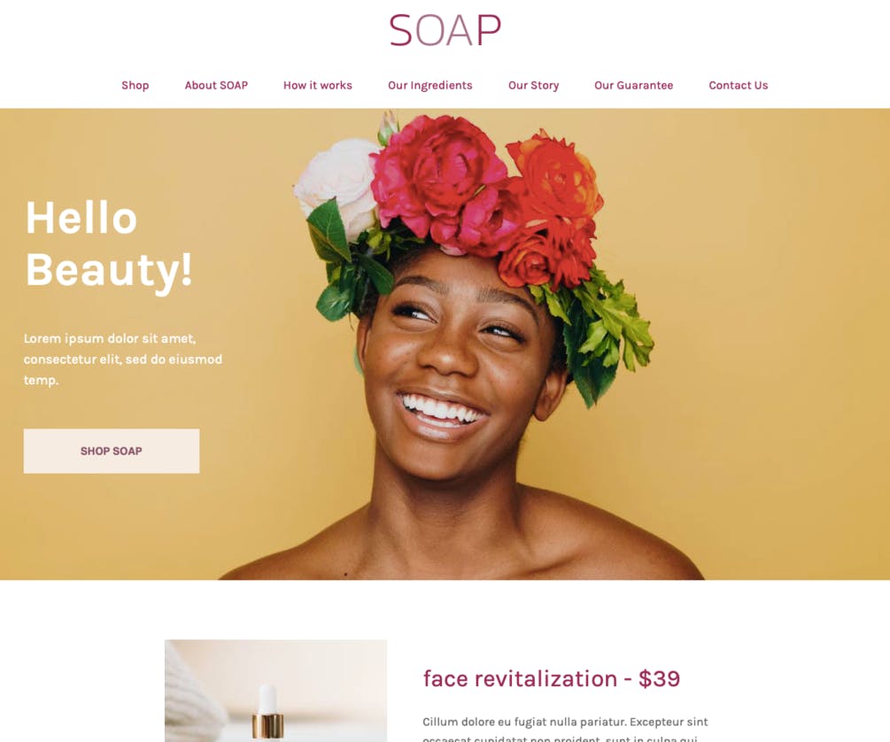 FREE One Page Beauty HTML & CSS Template media 1