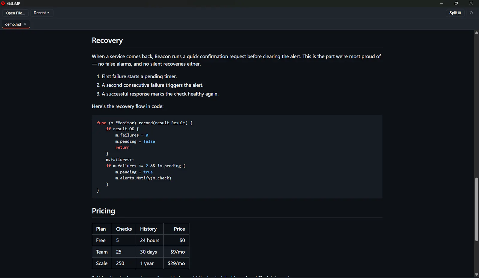 GitLiMP screenshot 2
