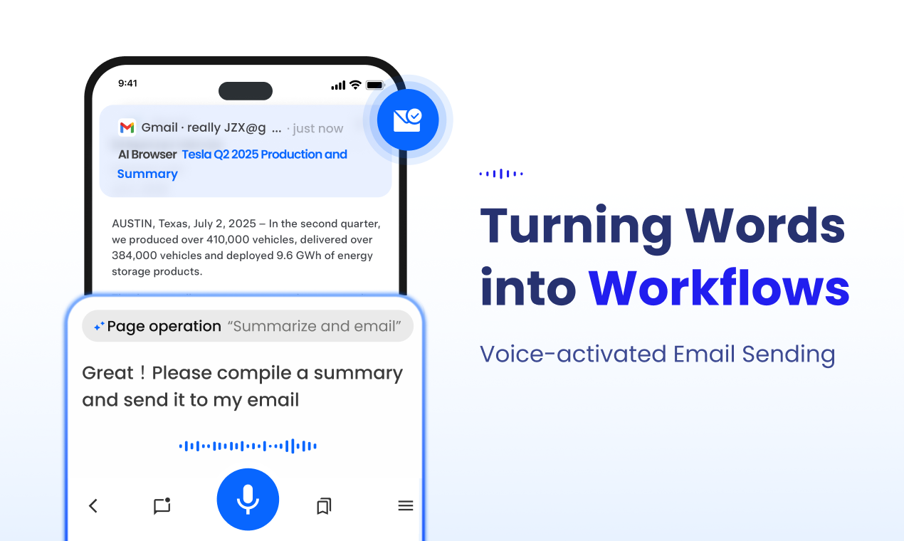 DeepvBrowser - Browser vocale di AI Fast-Fast AI trasformando le parole in flussi di lavoro media 6