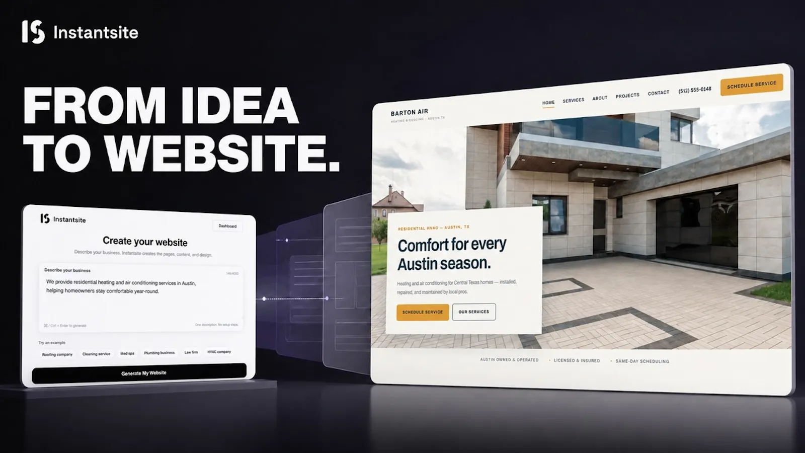 Instantsite V1 screenshot 1 (video preview)