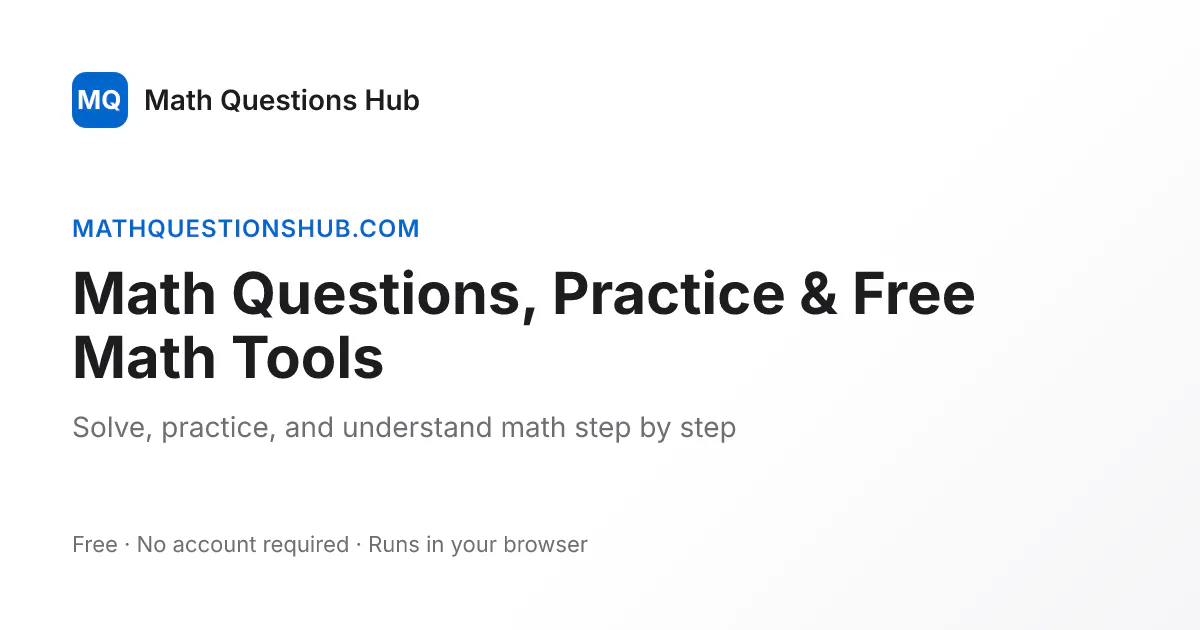 Math Questions Hub gallery image