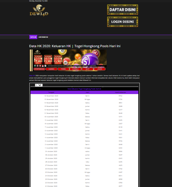 Data HK 2020
