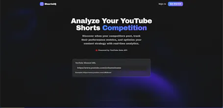 ShortsIQ – Competitor Insights gallery image