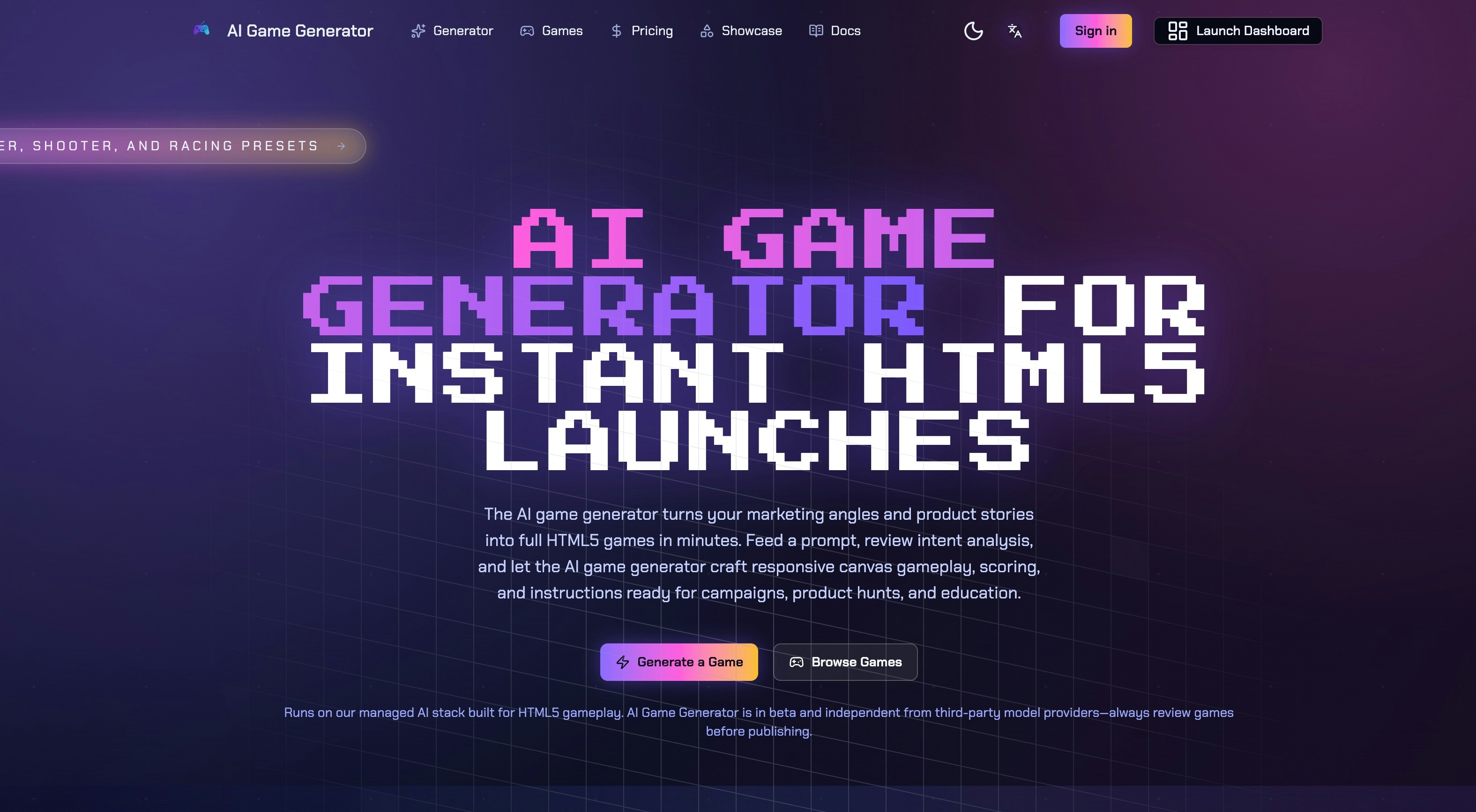 Ai Game Generator gallery image