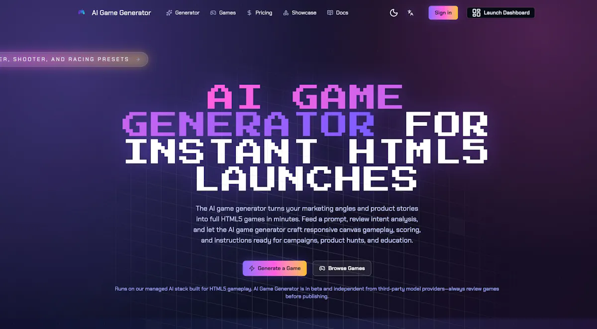 Ai Game Generator