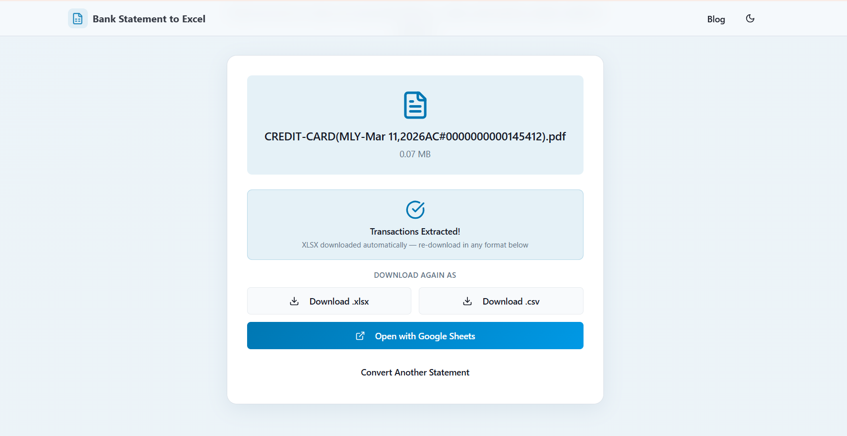 Financial AI data extraction tool  gallery image