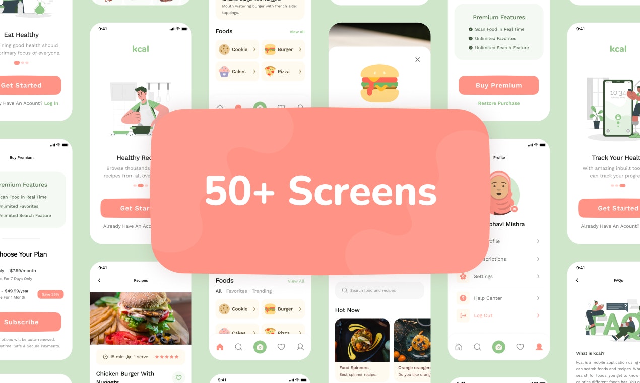 kcal - Nutrion App UI KIt gallery image