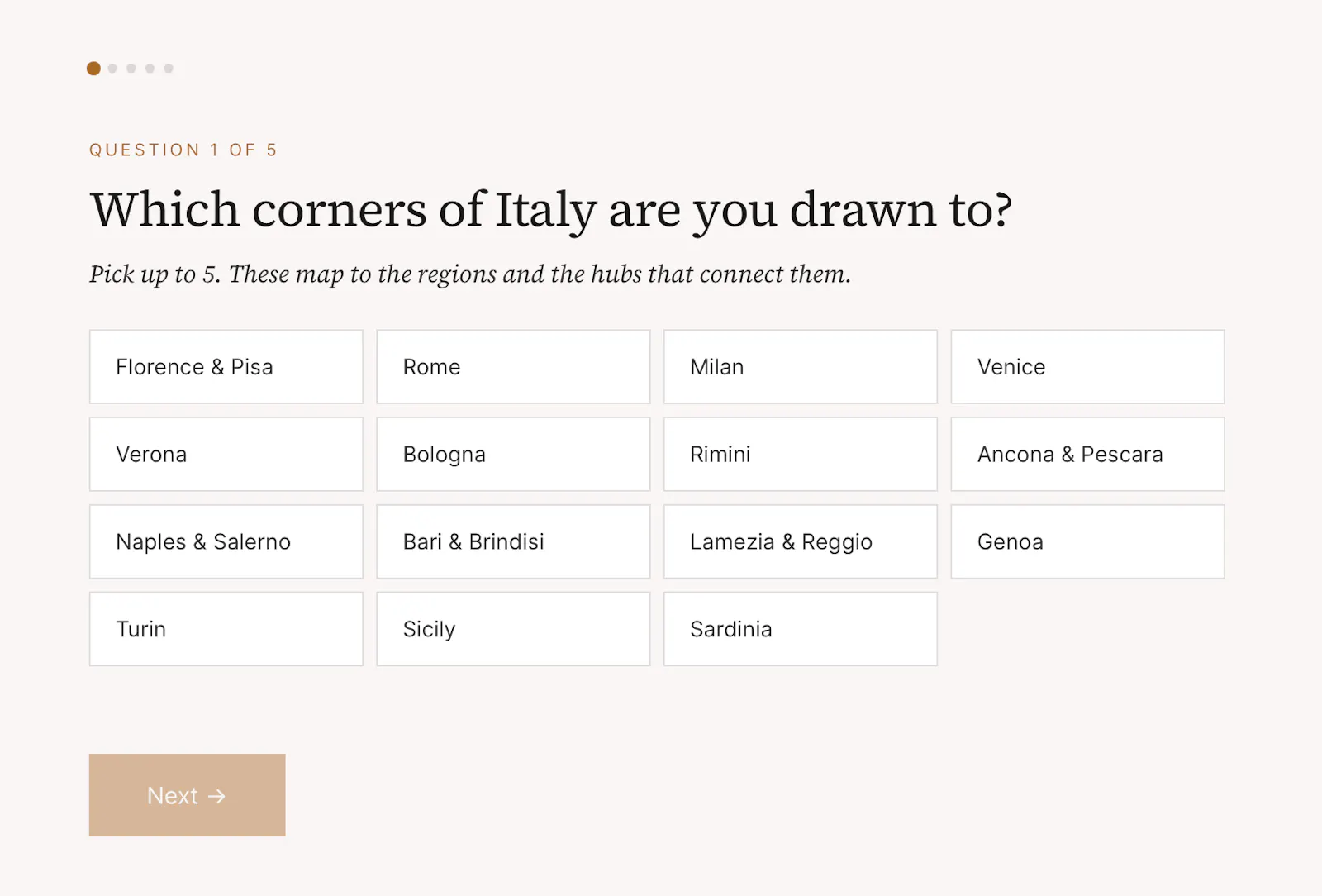 Anywhere Italy Travel Planner screenshot 1