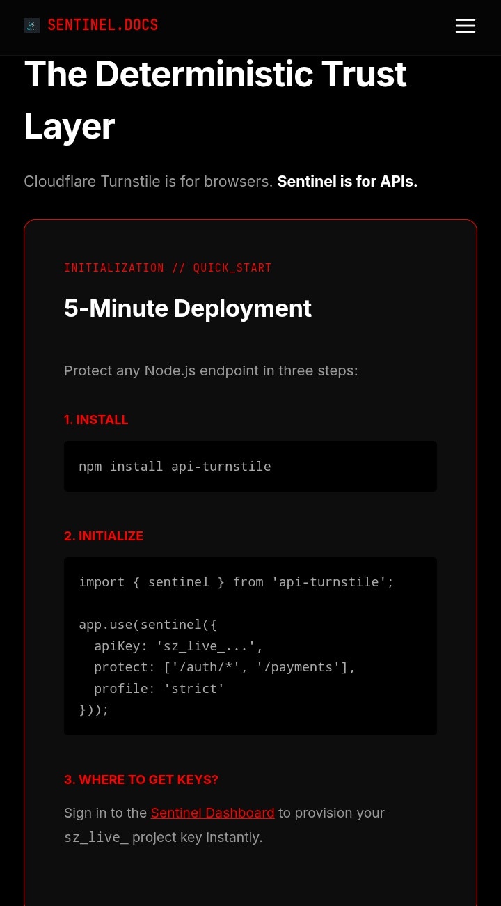 Sentinel  - Screenshot 2 showing product features and functionality