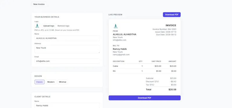 Invoice Generator screenshot 3