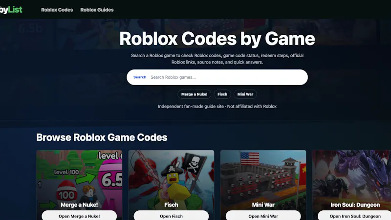 ObbyList screenshot 1