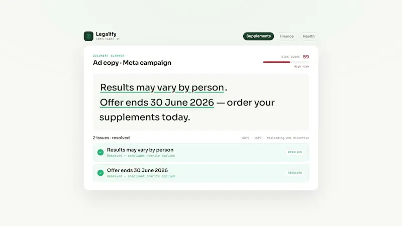 Legalify screenshot 1 (video preview)