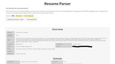 Resume Parser gallery image