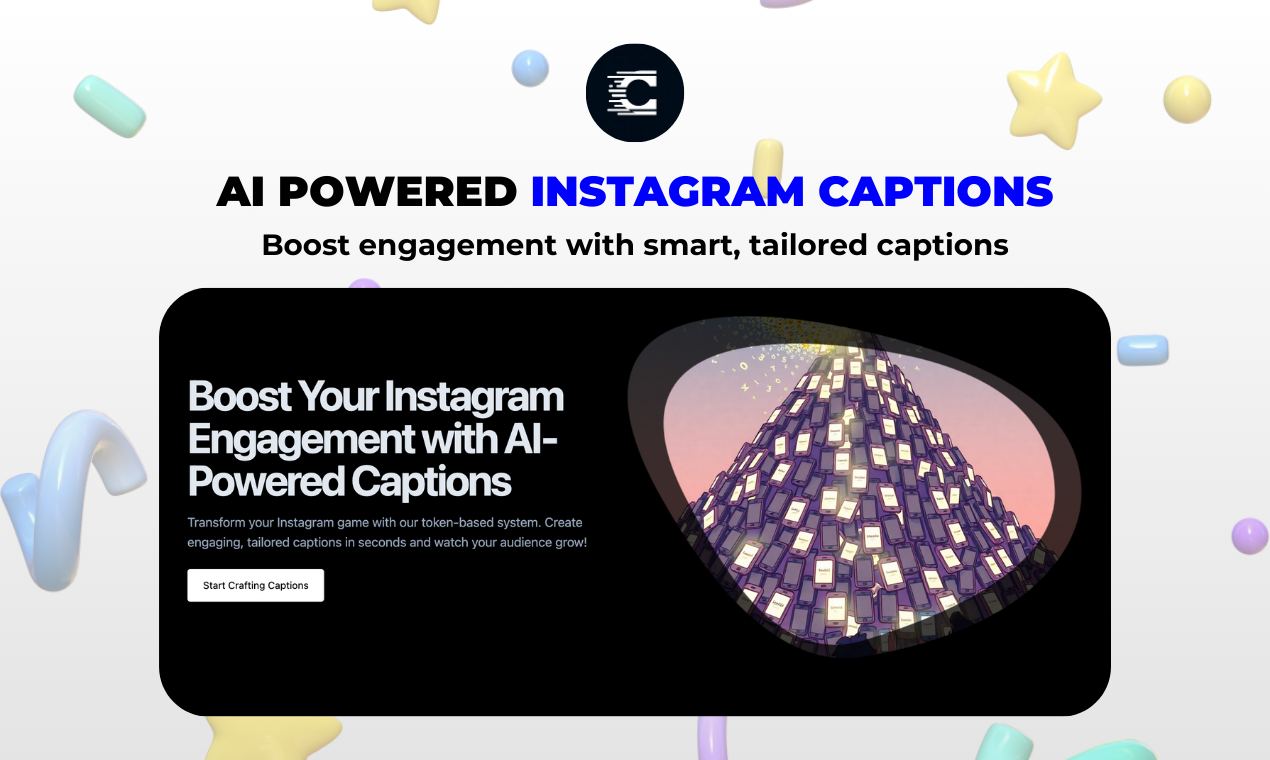 Bijschriftcrafterai - AI-aangedreven Instagram Caption Generator voor makers media 1