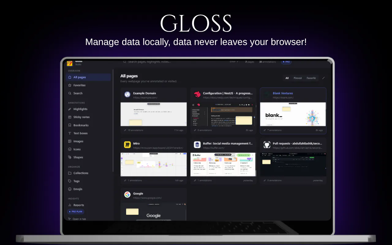 Gloss — Your web, annotated & shared. gallery image