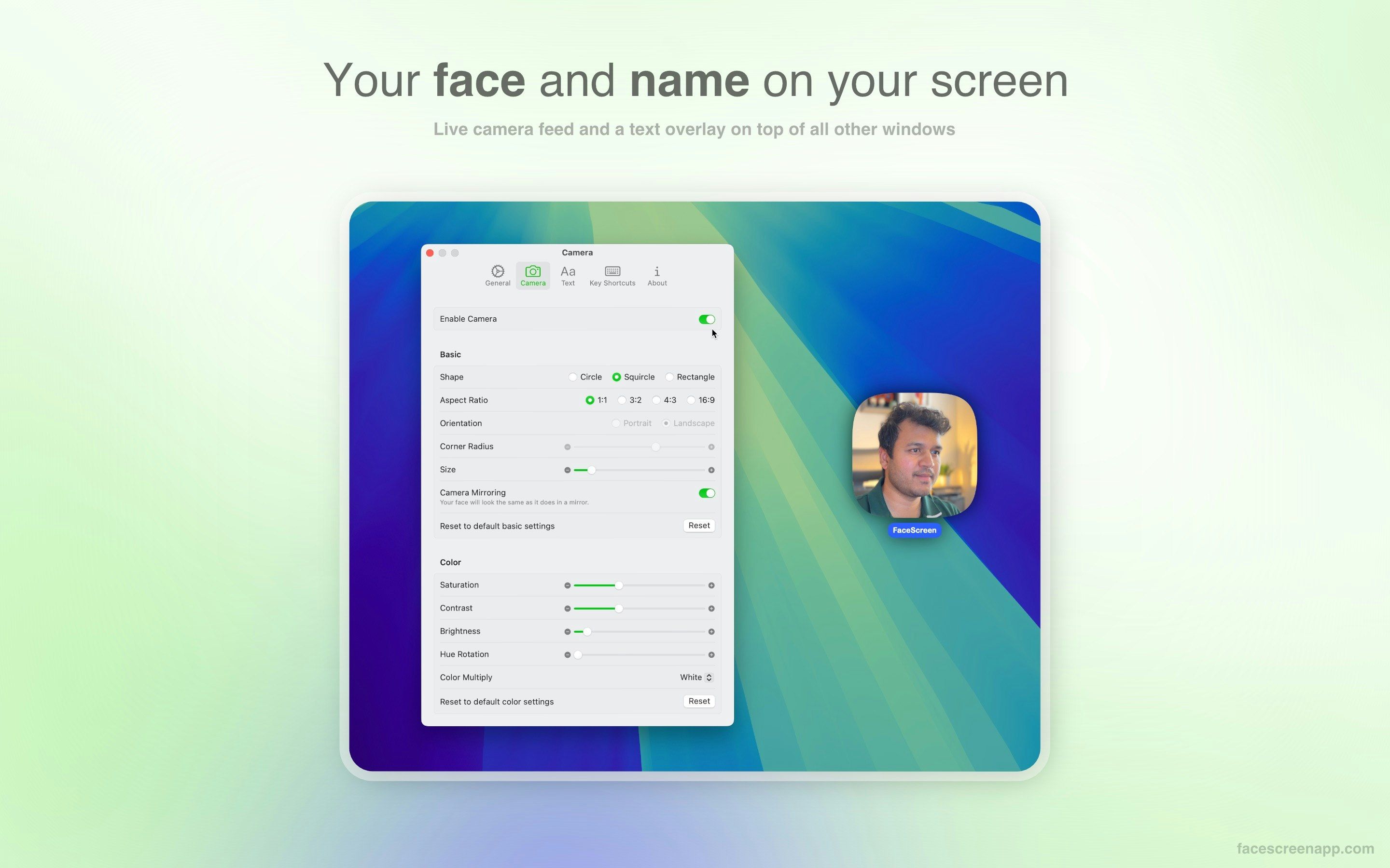 Facescreen - Setzen Sie Ihre Identität auf Ihren Bildschirm Medien 2