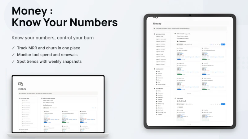 Solo SaaS Founder OS screenshot 4