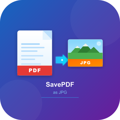 Save PDF as JPG - Main product screenshot demonstrating key features and user interface