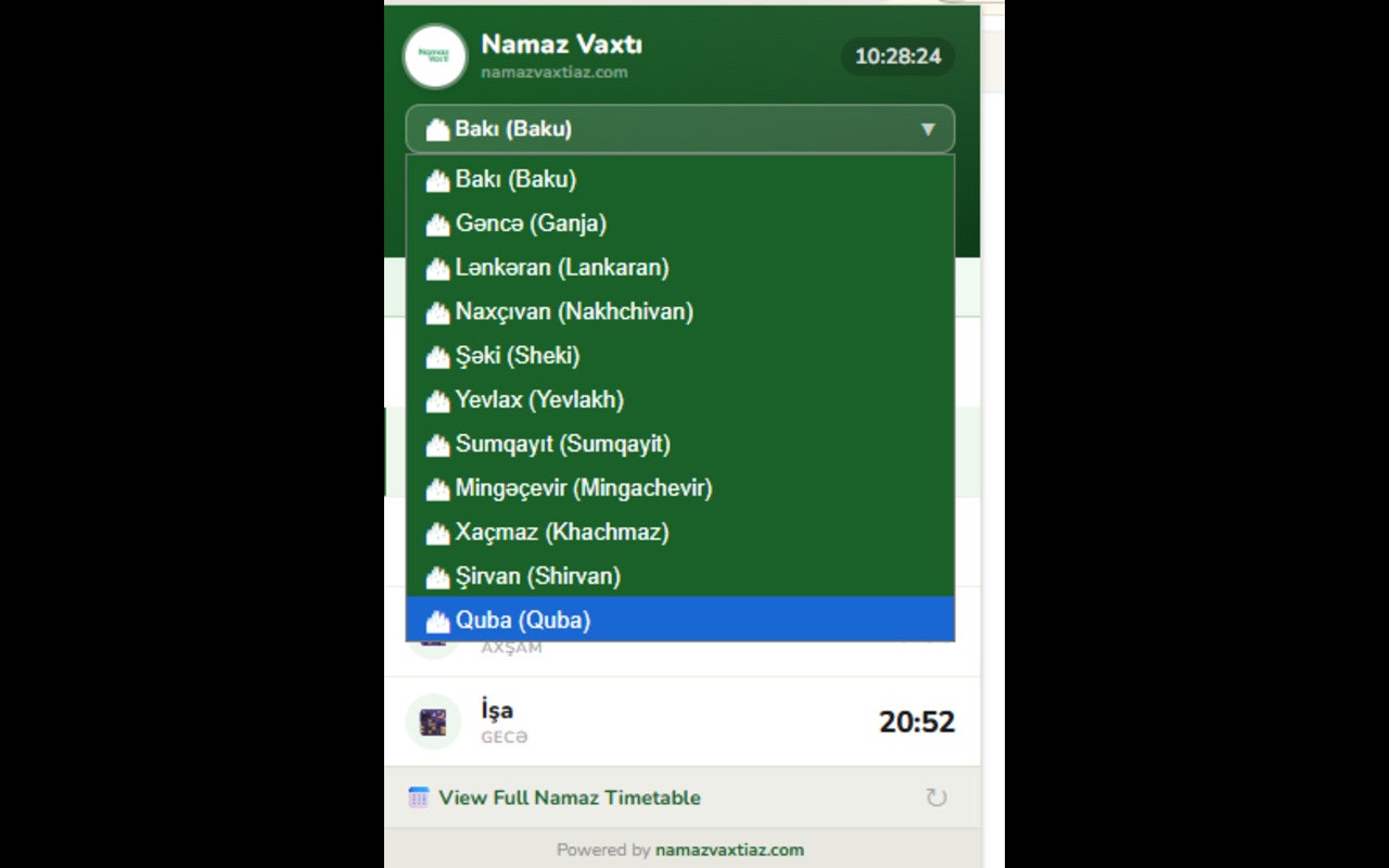 Namaz Vaxti Azerbaijan gallery image
