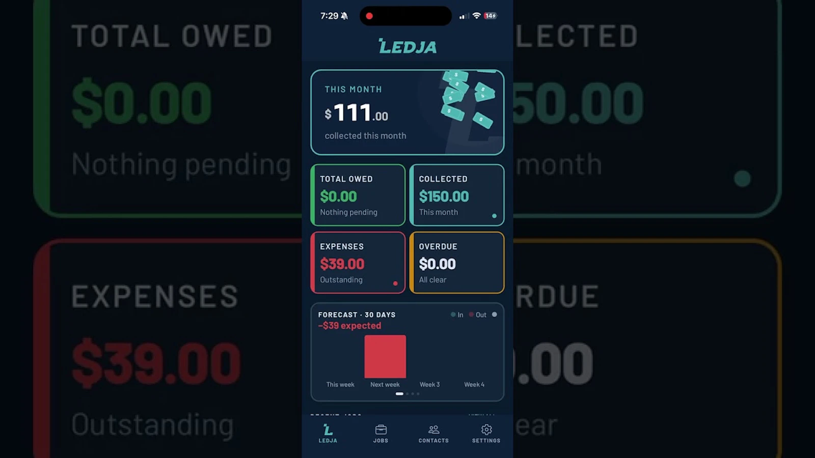 LEDJA — Job & Payment Tracker screenshot 1 (video preview)
