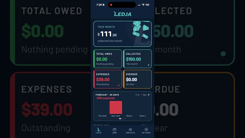 LEDJA — Job & Payment Tracker screenshot 1 (video preview)