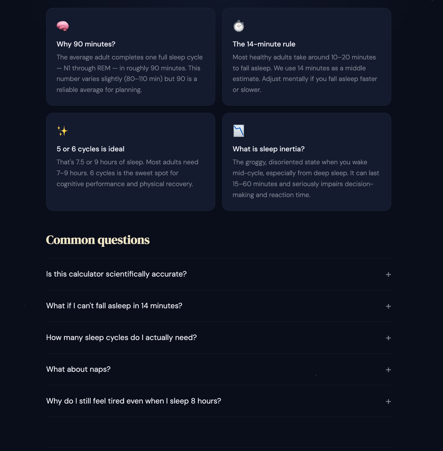 Sleep Cycle Calculator gallery image