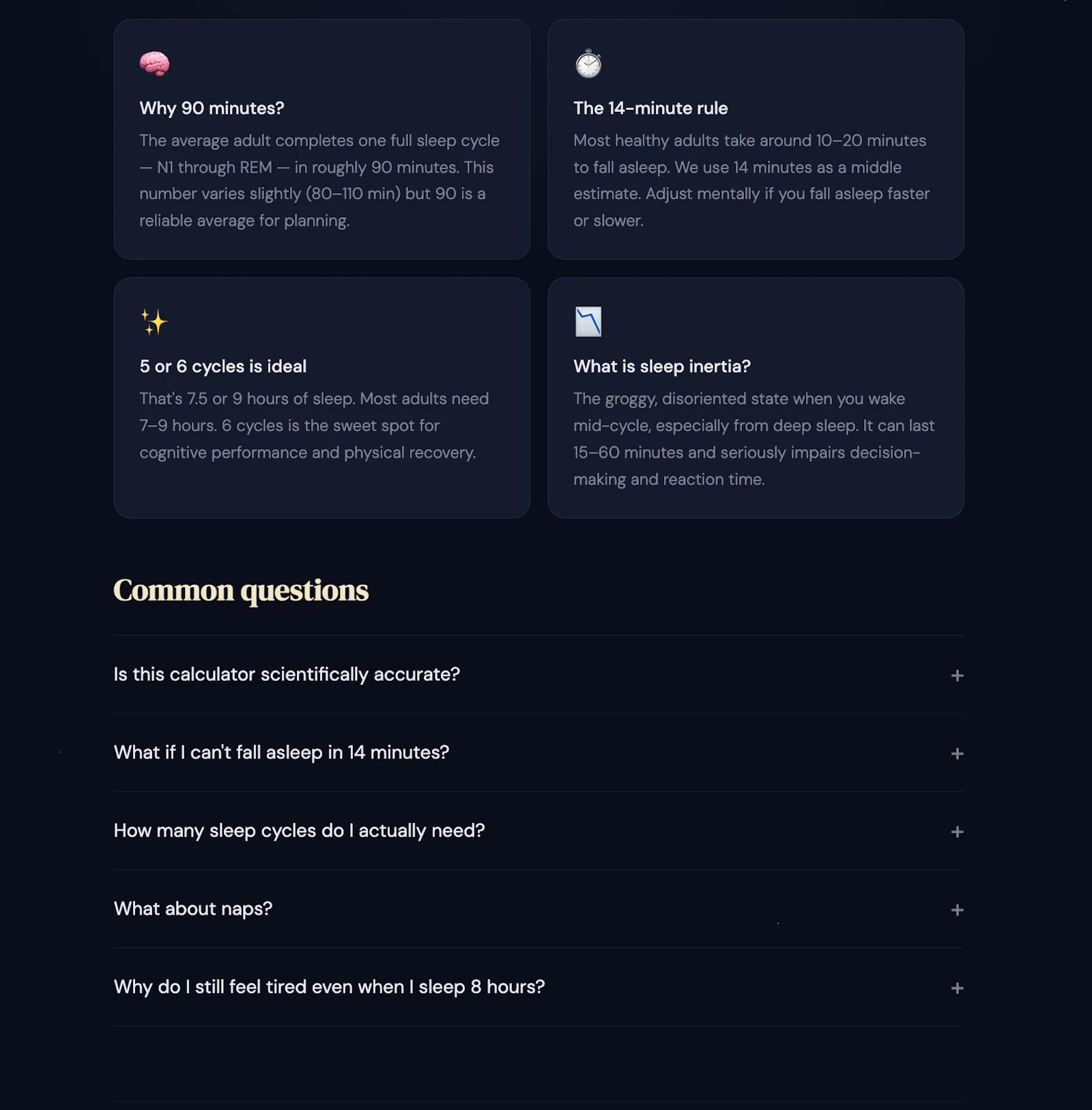 Sleep Cycle Calculator screenshot 2