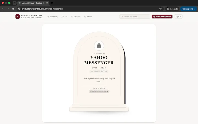 Product Graveyard screenshot 4