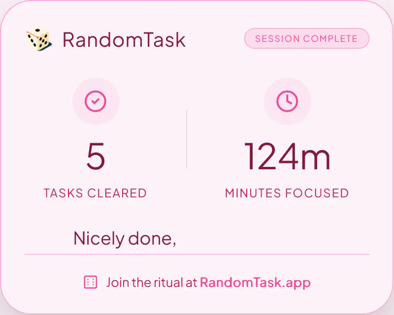 RandomTask screenshot