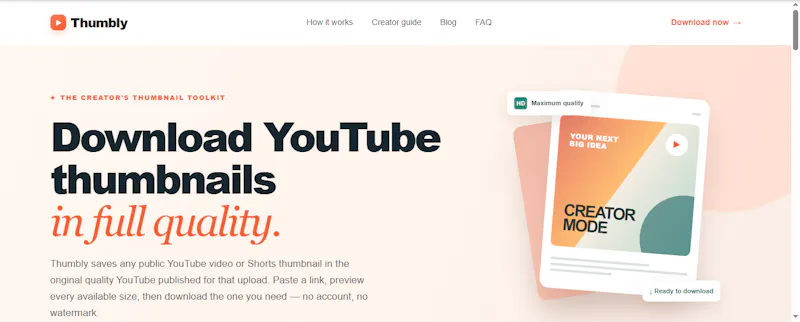 Thumbly screenshot 1