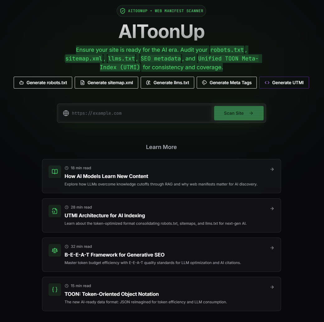 AIToonUp.com MVP launch