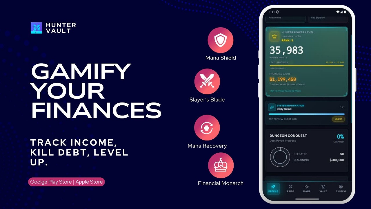 Hunter Vault: RPG Finance Tracker App gallery image