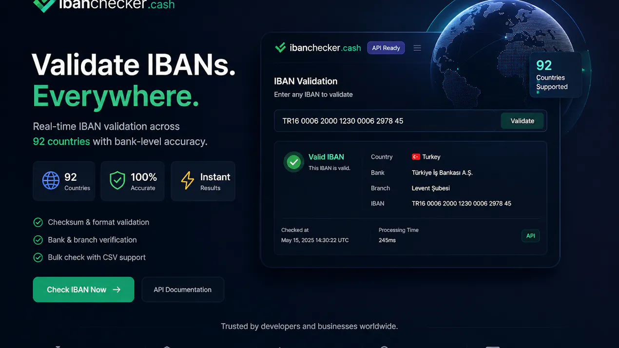 Free IBAN Checker product