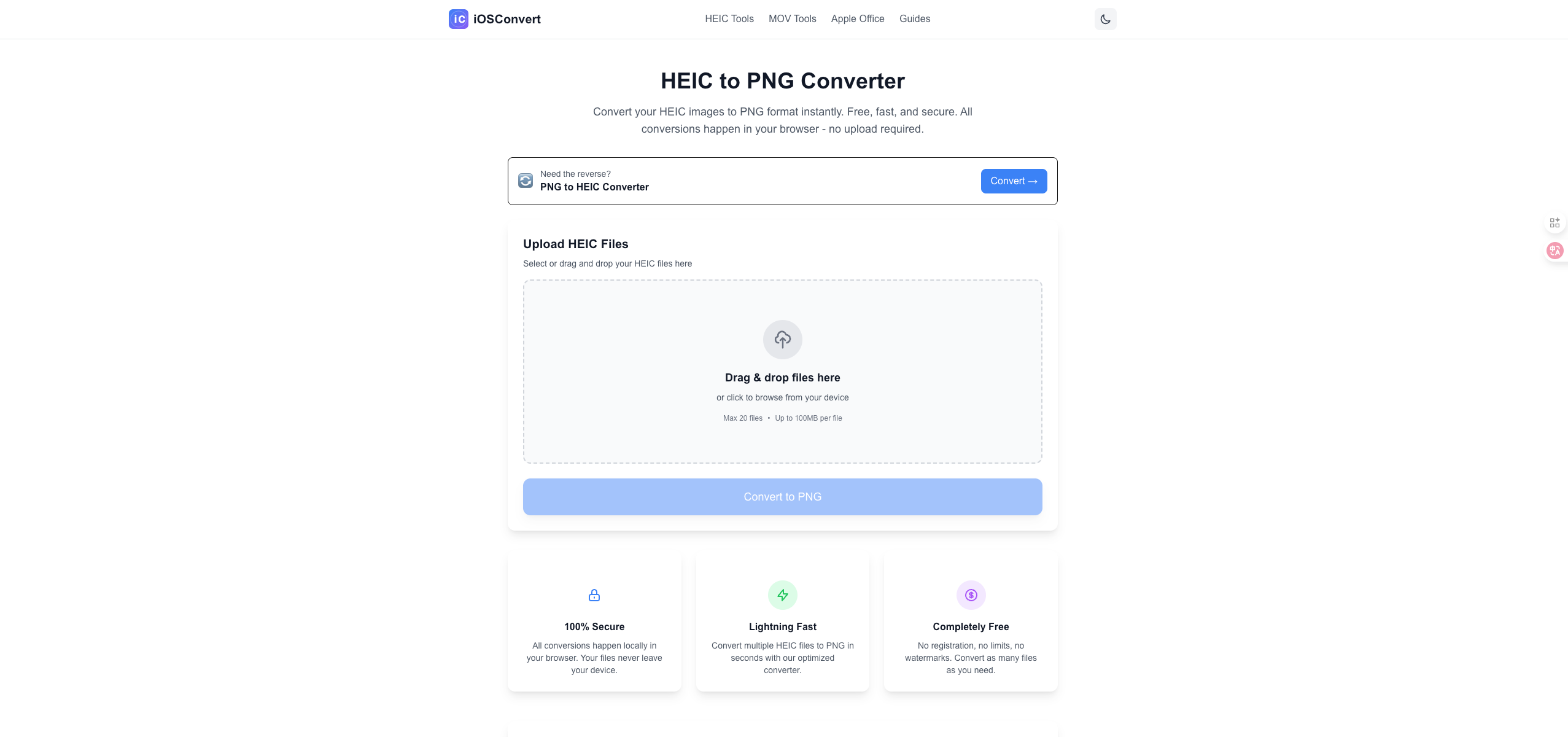 Free HEIC & MOV Converter - Screenshot 3 showing product features and functionality