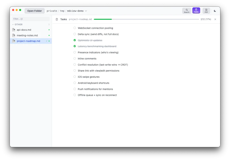 MD View screenshot 1