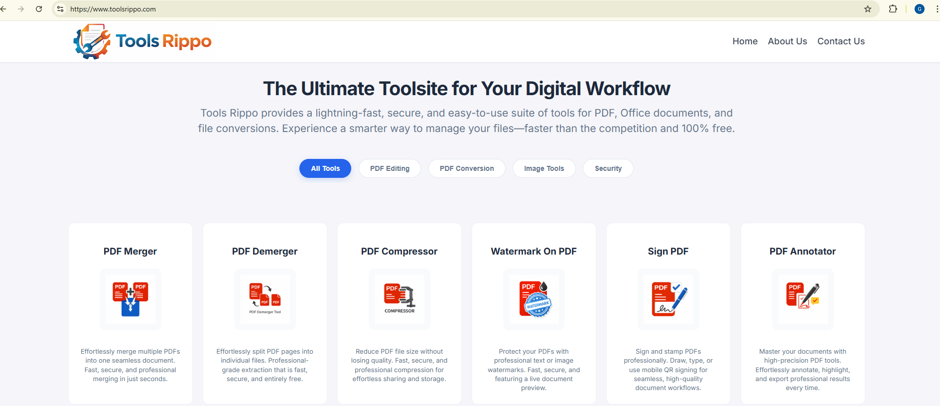 Tools Rippo - Main product screenshot demonstrating key features and user interface