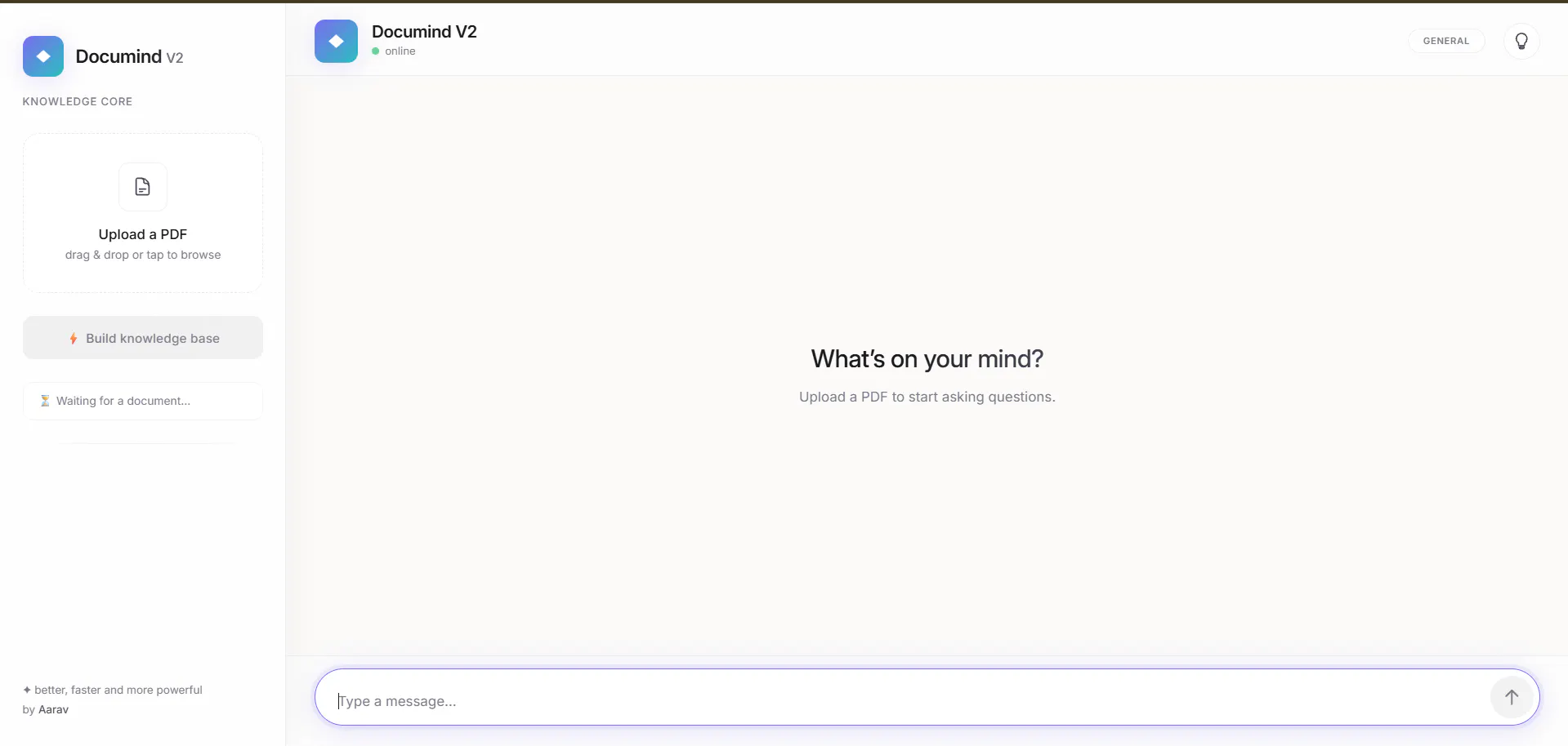 Documind V2 · A Quiet Chat gallery image