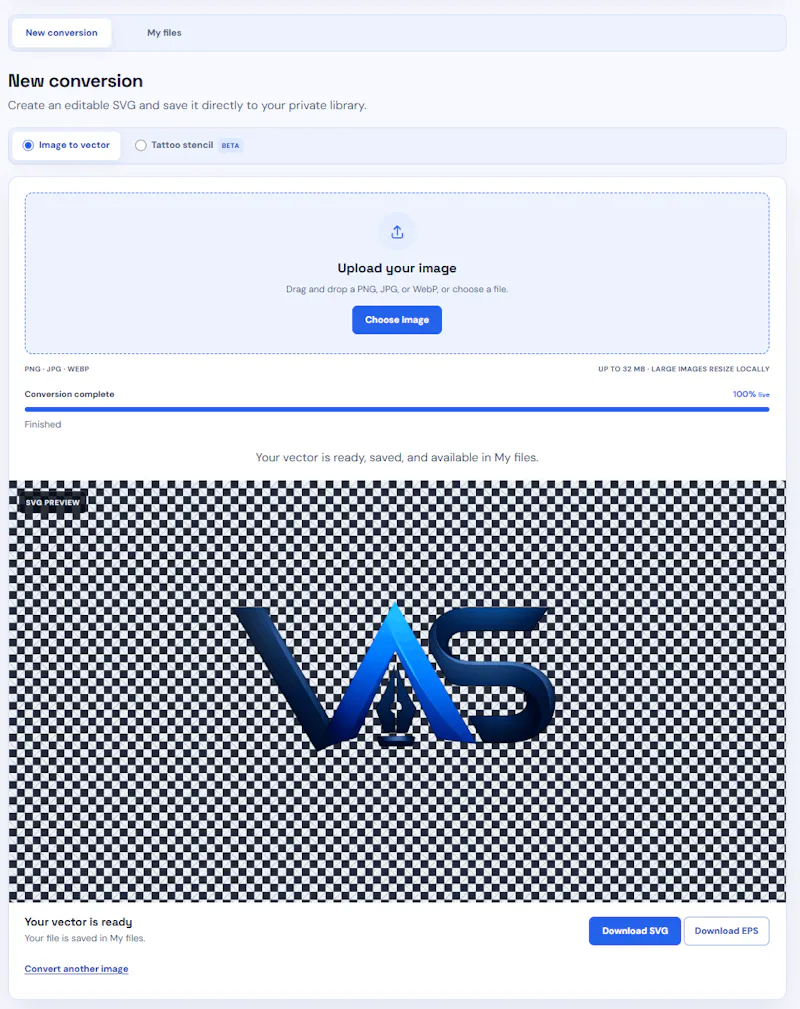 RasterToSVG screenshot 2
