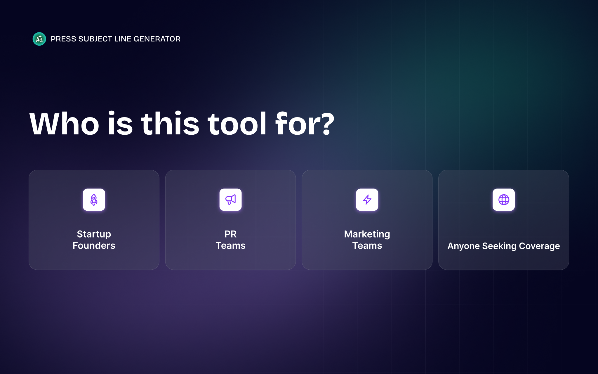 Press Subject Line Generator - Screenshot 2 showing product features and functionality