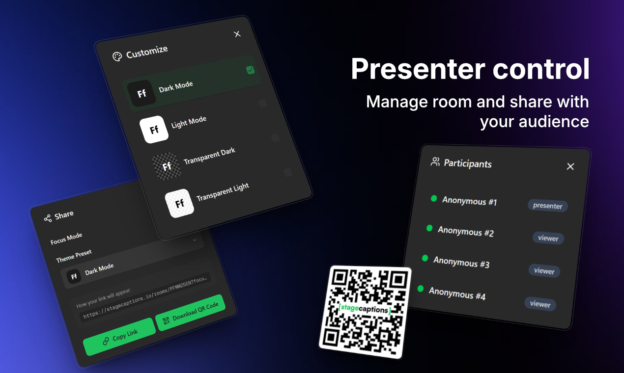stagecaptions.io - Screenshot 3 showing product features and functionality