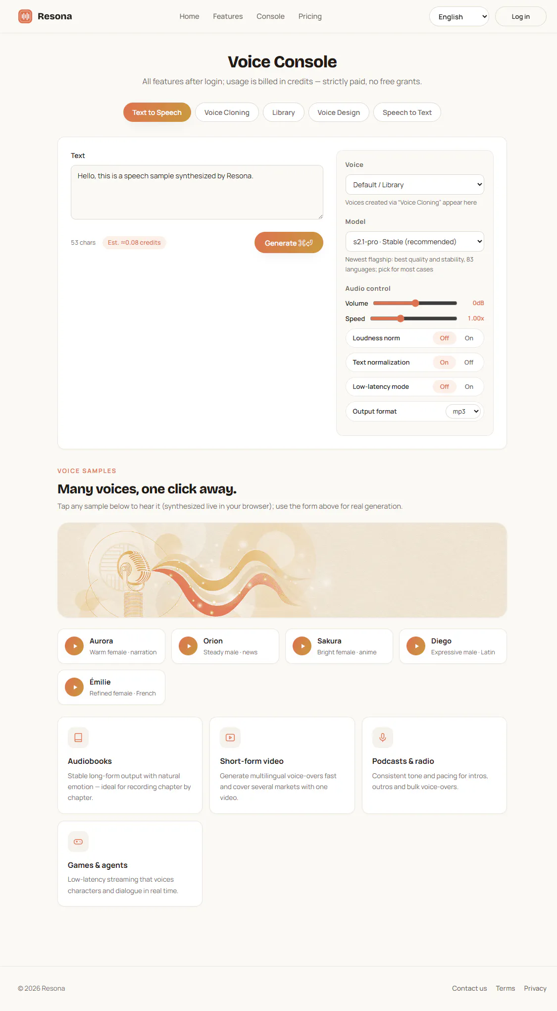 Clone voice,pay only for what you use gallery image
